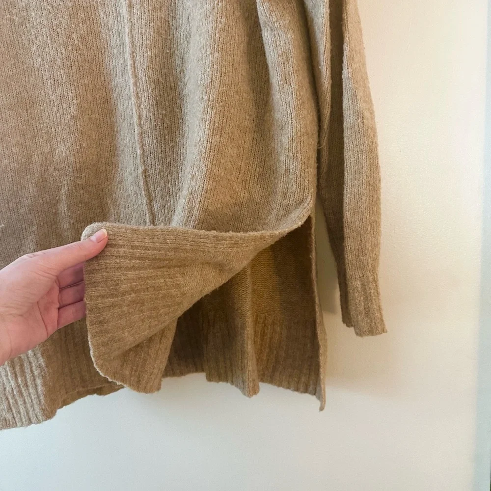 LOFT Front Seam Camel Sweater